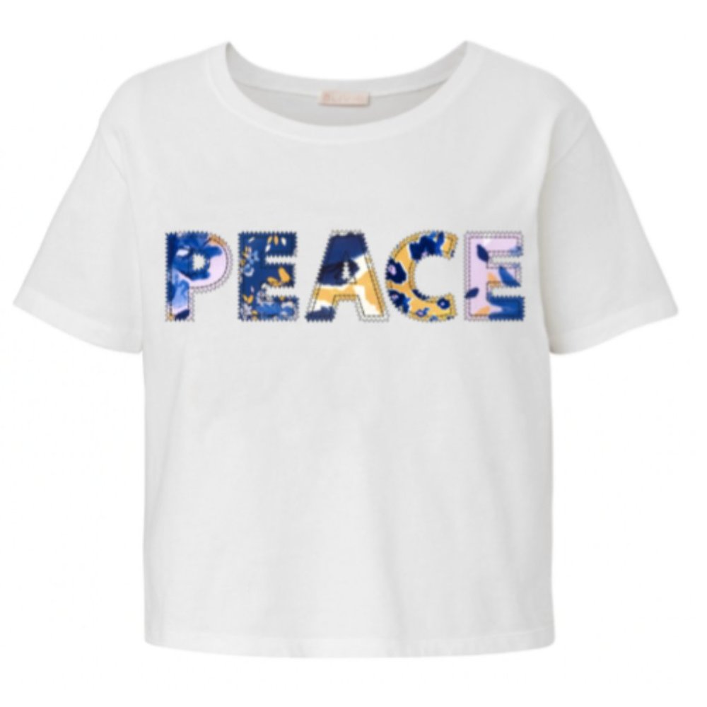 Peace Tee in White by Alivia